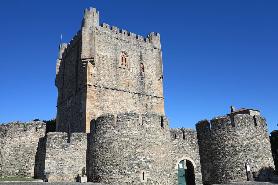 castle, portugal, fortress, medieval, architecture, braganca, history, building, wall, the past