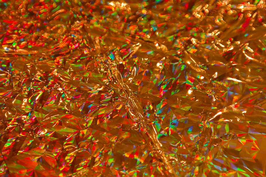 gold, green, blue, and red, wrapper, wrapping paper, golden, sparkling, packed, gift, multi colored