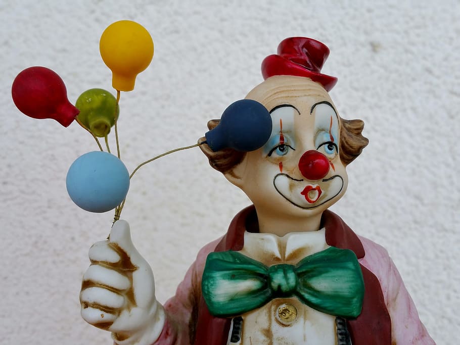 patung, badut, balon, penuh warna, lucu, ulang tahun, representasi, representasi manusia, seni dan kerajinan, mainan