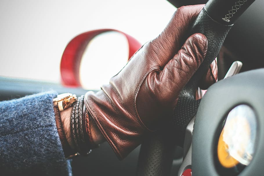 leather driving gloves, Leather, Driving Gloves, car, gloves, men, one Person, people, human Hand, adult