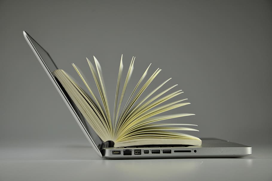 macbook pro, laptop, book, information, online, computer, data, indoors, publication, education