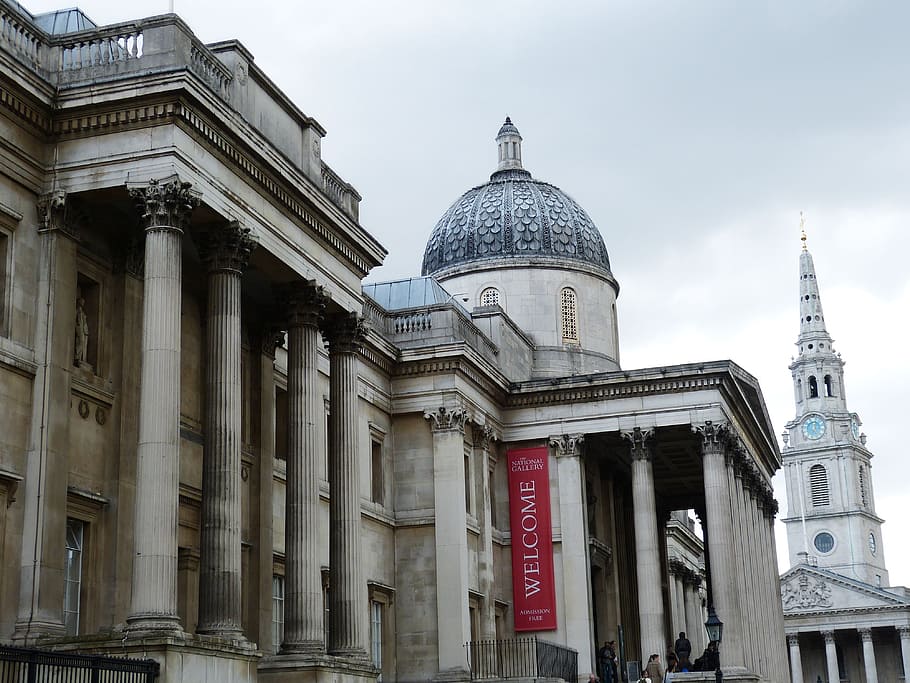 england, london, united kingdom, city, building, historically, capital, national gallery, museum, dome
