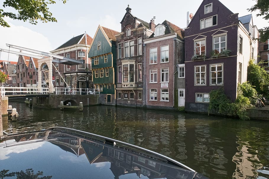 alkmaar, netherlands, holland, channel, waterway, travel, city, boats, water, canals