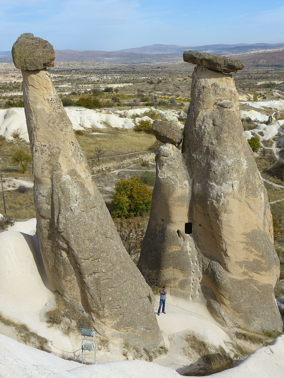 Three Graces, Tufa, Rock, Formations, rock formations, landscape, erosion, cappadocia, turkey, göreme