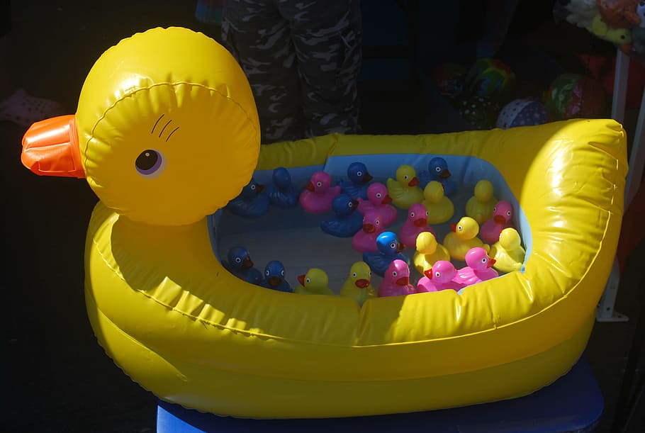 duck, toy, water, child, rubber, kid, fun, play, game, bath