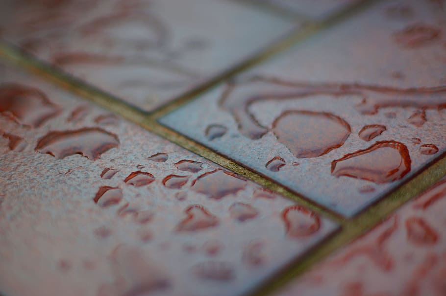 macro photo, water drop, tiles, Raindrop, Floor, Stone, Flow, rain, stone floor, wet