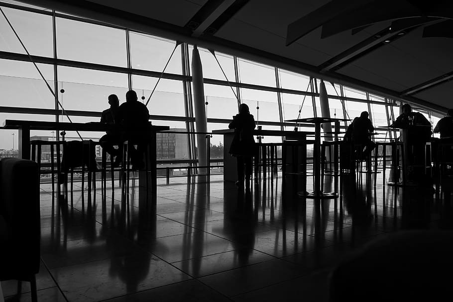 group, people, waiting, airport, cafe, coffee, belfast, restaurant, business, travel