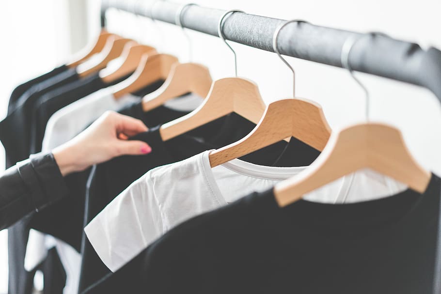 choosing, clothing shopping, apparel store #2, Woman, T-Shirts, Clothing, Shopping, Apparel, Store, fashion