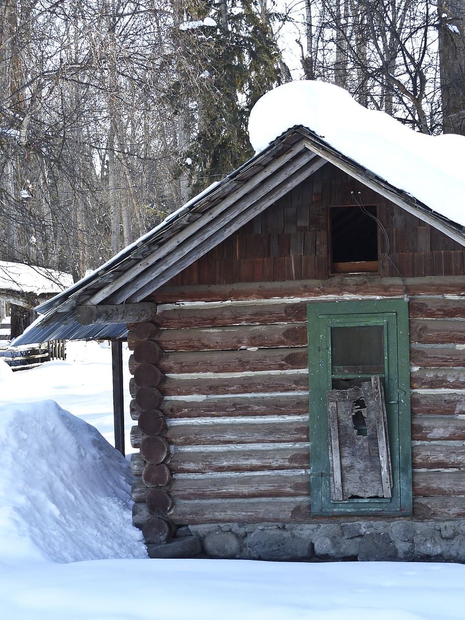 Old Log Cabin Vintage Ancient Building Ranch Landscape