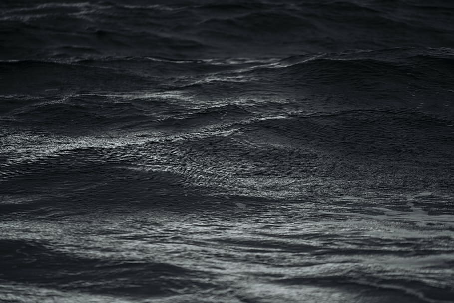 untitled, body, water, ocean, sea, waves, black and white, backgrounds, full frame, abstract