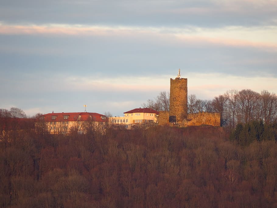staufeneck, castle, burg staufeneck, burgruine, keep, salach, baden württemberg, germany, tower, outlook