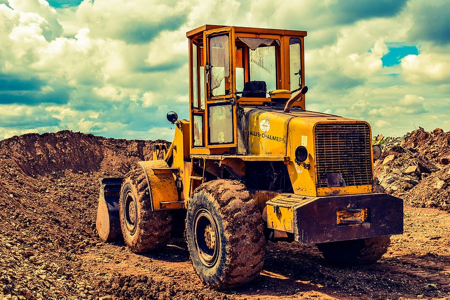 excavadora, máquina pesada, equipo, vehículo, maquinaria, amarillo, escombros, sitio de construcción, maquinaria de construcción, movimiento de tierras