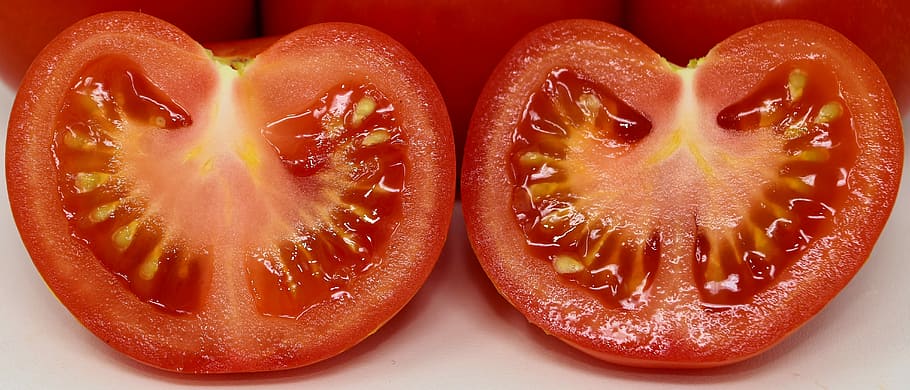 sliced tomato, tomatoes, vegetables, healthy, food, datailaufnahme, garden, red, food and drink, healthy eating
