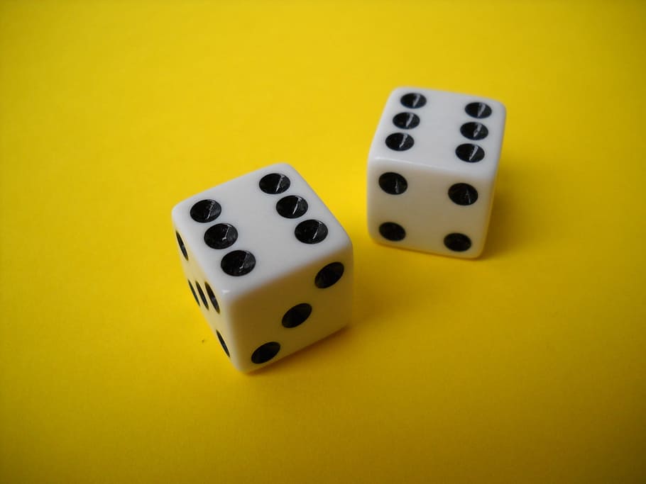 pair, white, Dice, Double, Six, Gamble, Game, Lucky, double, six, luck