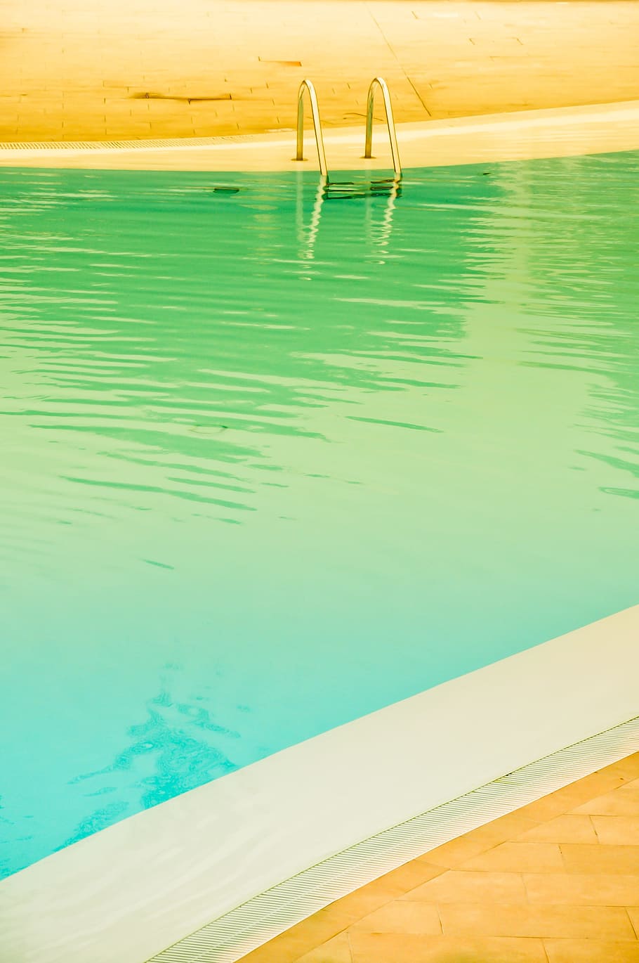 Pool, Colors, Pastel, Beach, Descent, green, blue, swimming pool, water, reflection