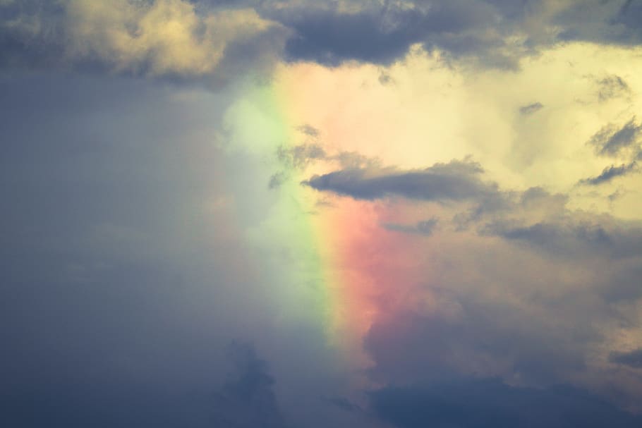 rainbow, colors, storm, rain, clouds, thunderstorm, colorful, cloud - sky, sky, scenics - nature