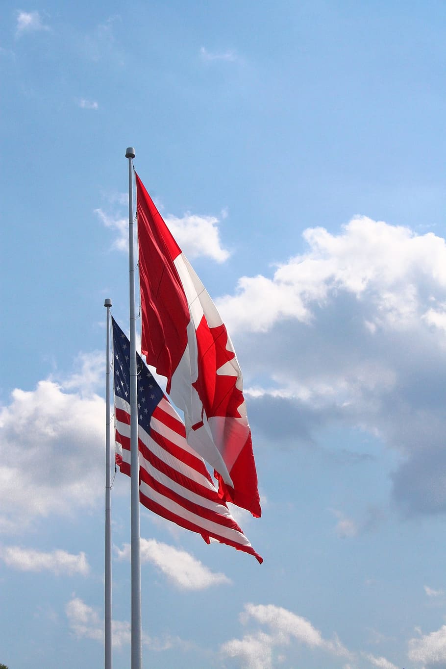 canadian, flag, usa, border, day, canada, red, symbol, national, canadian flag