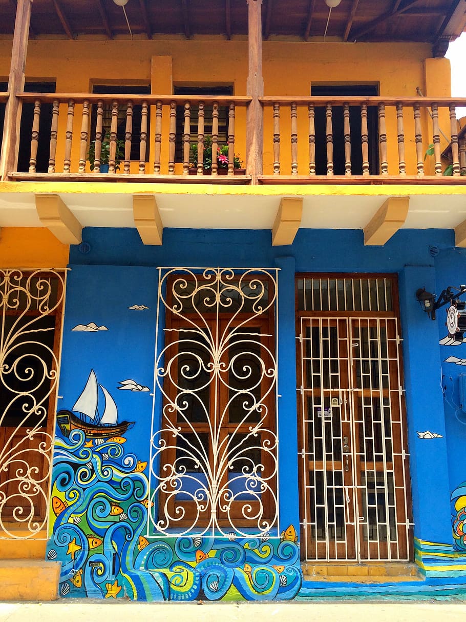 cartagena, colombia, street art, south america, city, art, historic, old city, latin america, spanish