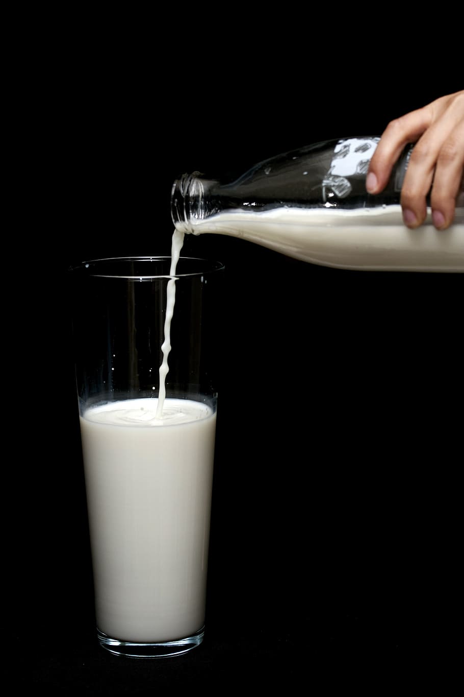 person, pouring, high, ball glass, Milk, Health, Growth, White, Nutrition, kitchen