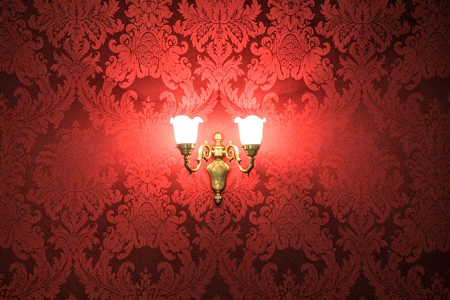 wallpaper, lamp, nostalgia, 70th, lampshade, ornament, ornament wallpaper, stylish, mood, shining
