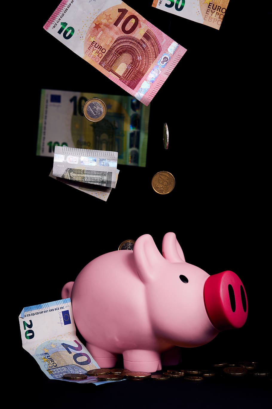 piggy bank, save, invest, money, finance, euro, economical, coins, piglet, taxes
