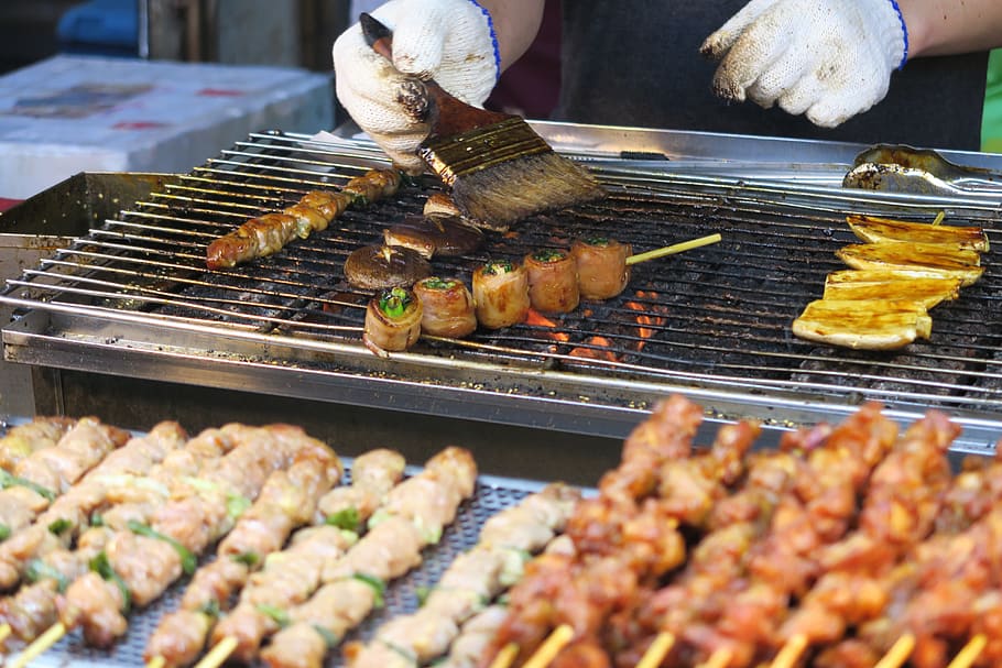 barbecue, food, meat, fever, food and drink, barbecue grill, freshness, human hand, grilled, preparation