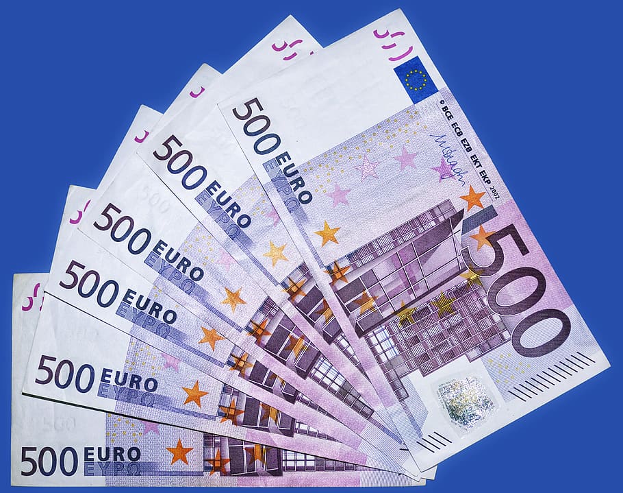 euro, bank note, 500 euro, currency, paper money, money, euro banknote, cash, play dough, loan