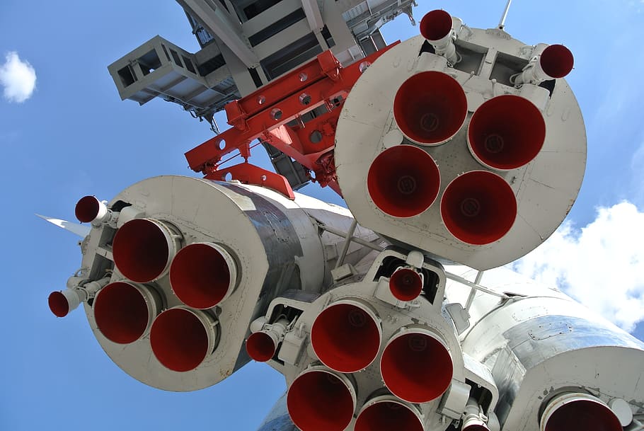 view, thrusters, space ship, Moscow, Rocket, Launch, Space, Cosmonaut, rocket, launch, russia