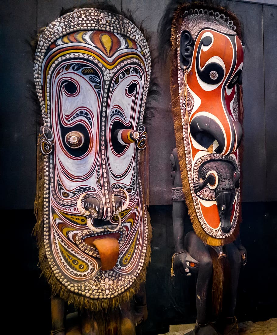 Mask, Papua New Guinea, Sculptures, wood sculptures, culture, art, wood art, ancient, singapore, wooden