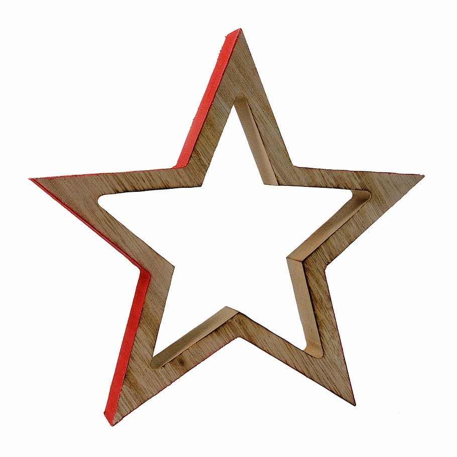 star, wood, christmas, deco, poinsettia, christmas decoration, red, wood decoration, star Shape, isolated