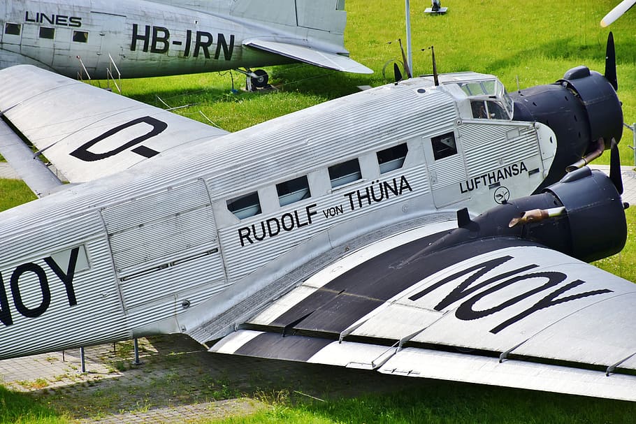 gray, rudolf von thuna monoplane, land, daytime, Vintage Aircraft, Airshow, Old, vintage, aviation, transport