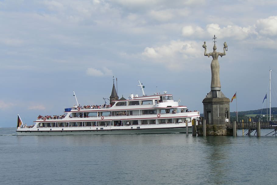Ferry, Lake Constance, constance, nautical vessel, sky, ship, day, navy, water, cloud - sky