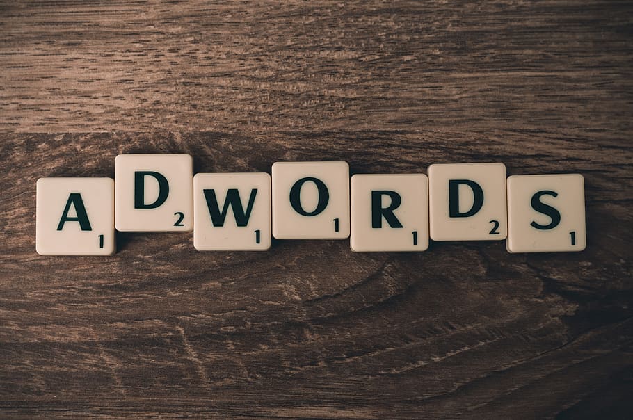 adwords, advertising, marketing, business, scrabble, text, western script, communication, wood - material, capital letter