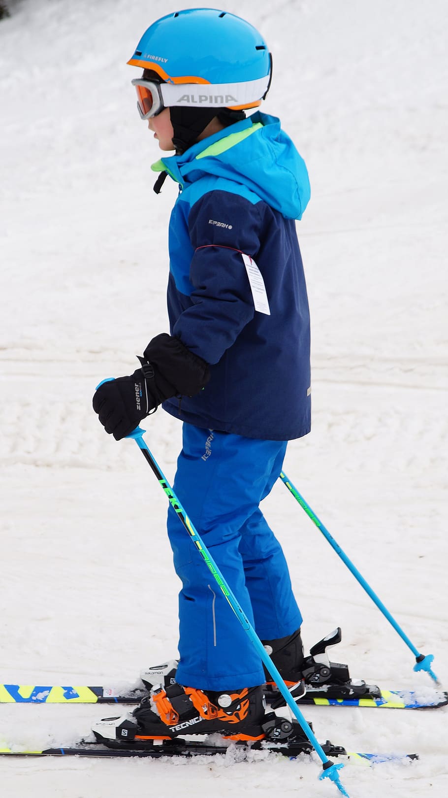 skiing, children skiing, snow, ski, child, winter sports, skiers, winter, cold, sport