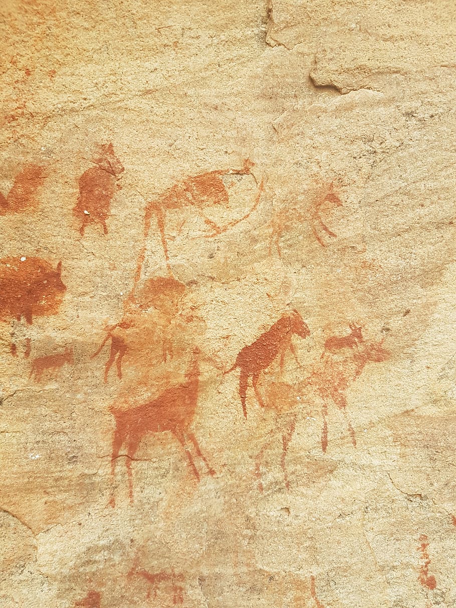 arte rupestre, pintura, áfrica, antiguo, roca, piedra, bushman, arte y artesanía, representación animal, representación