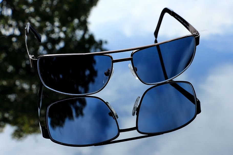 glasses, sunglasses, mirroring, eye protection, reflection, eyeglasses, fashion, nature, eyesight, eyewear