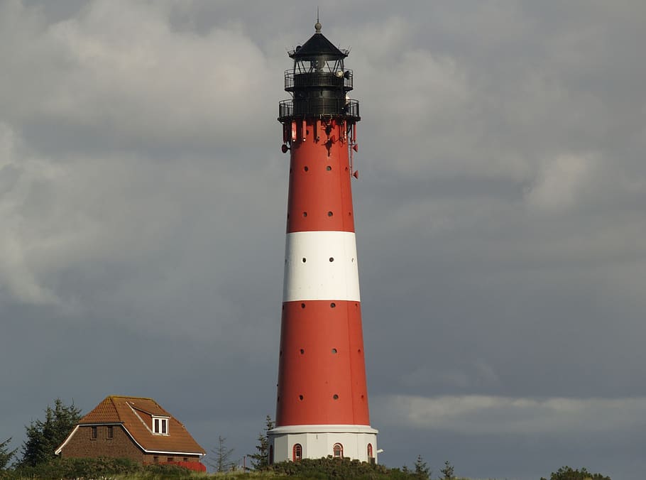 hörnum, sylt, lighthouse, island, sea, vacations, dunes, nordfriesland, coast, country houses