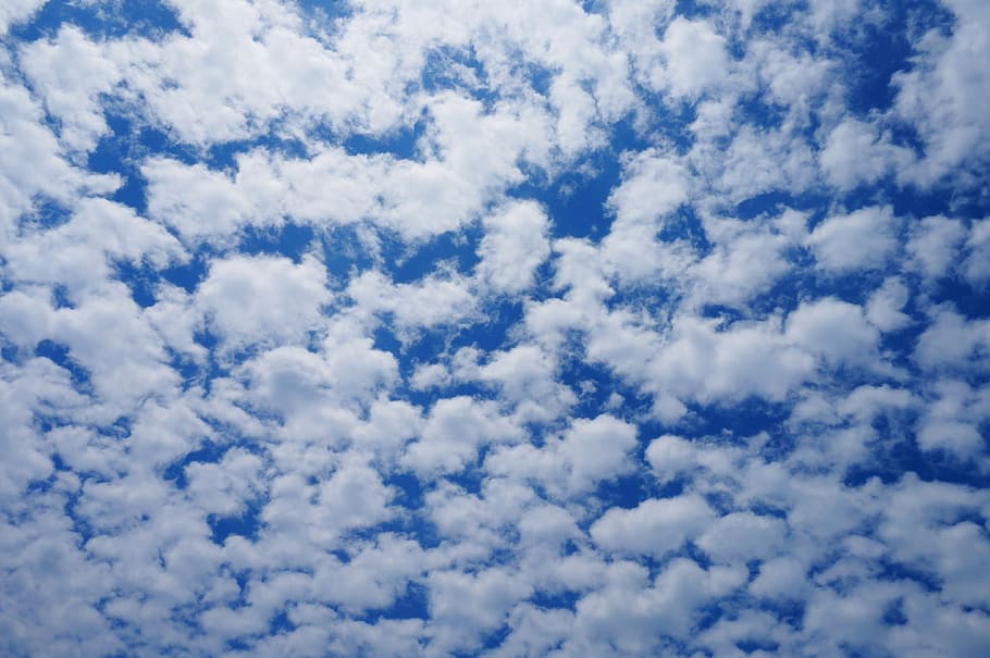 Sky, Cloud, Sunny, Marshmallow, cloudy, cotton candy, blue, nature, weather, air