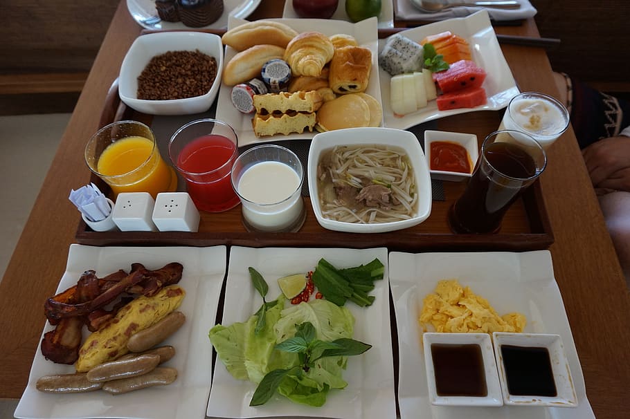 room service, resort, breakfast, food and drink, food, ready-to-eat, freshness, table, healthy eating, plate