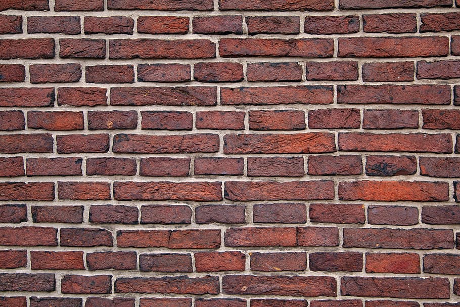 pared de ladrillo marrón, telón de fondo, fondo, bloque, ladrillo, edificio, cemento, mampostería, patrón, piezas