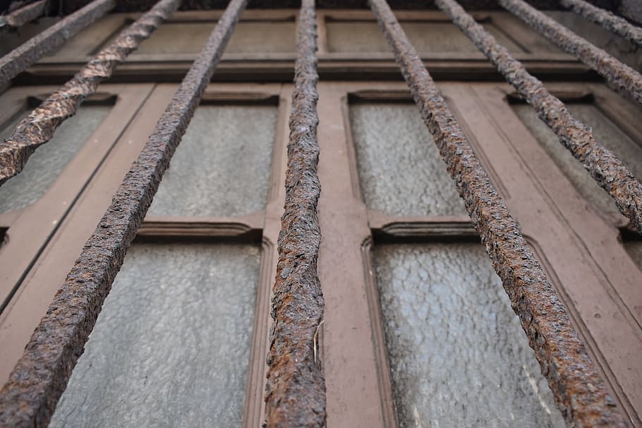 window, balusters, oxide, bricks, old, abandoned, ruin, architecture, house abandoned, pattern