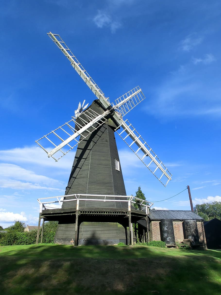 Windmill, Mill, Pinwheel, Kent, England, wind, energy, sky, nature, netherlands