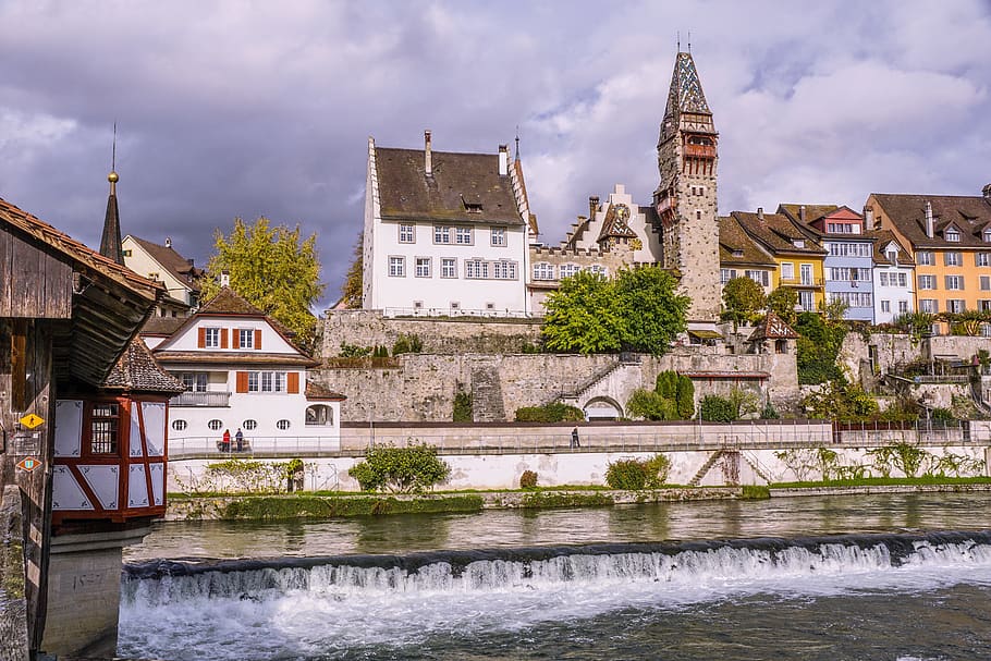historic center, middle ages, historically, architecture, building, truss, places of interest, masonry, switzerland, bridge