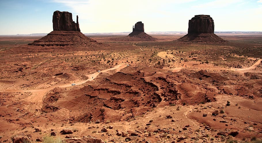 monumen lembah, nasional, taman, utah, amerika serikat, arizona, batu, menara batu pasir, pasir, gurun