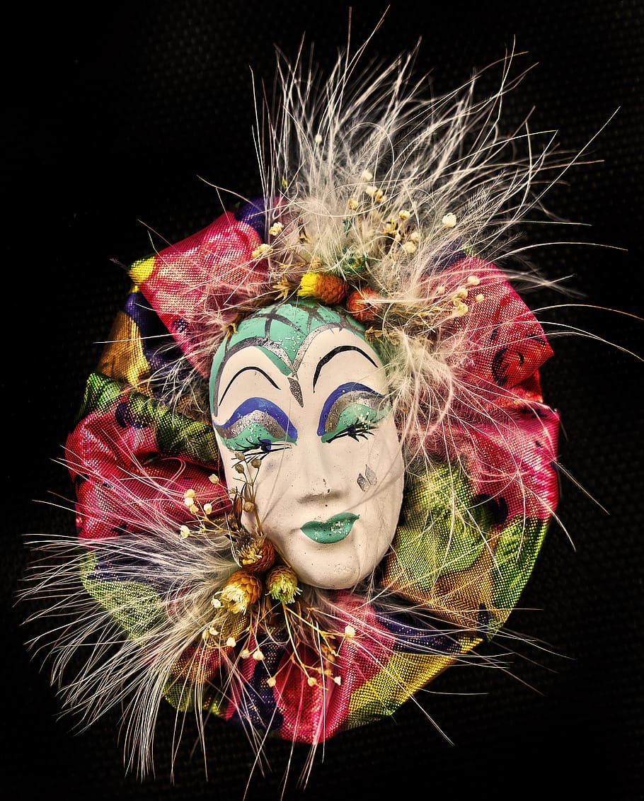 mask, decoration, carnival, venice, masquerade, costume, venezia, portrait, dramaturgy, multi colored