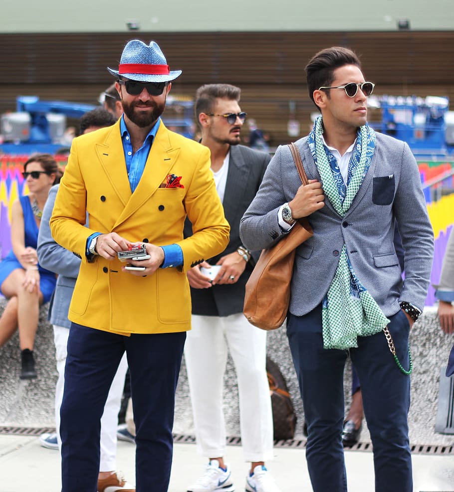 group, men, formal, coats, trendy, guys, fashionistas, young, male, casual