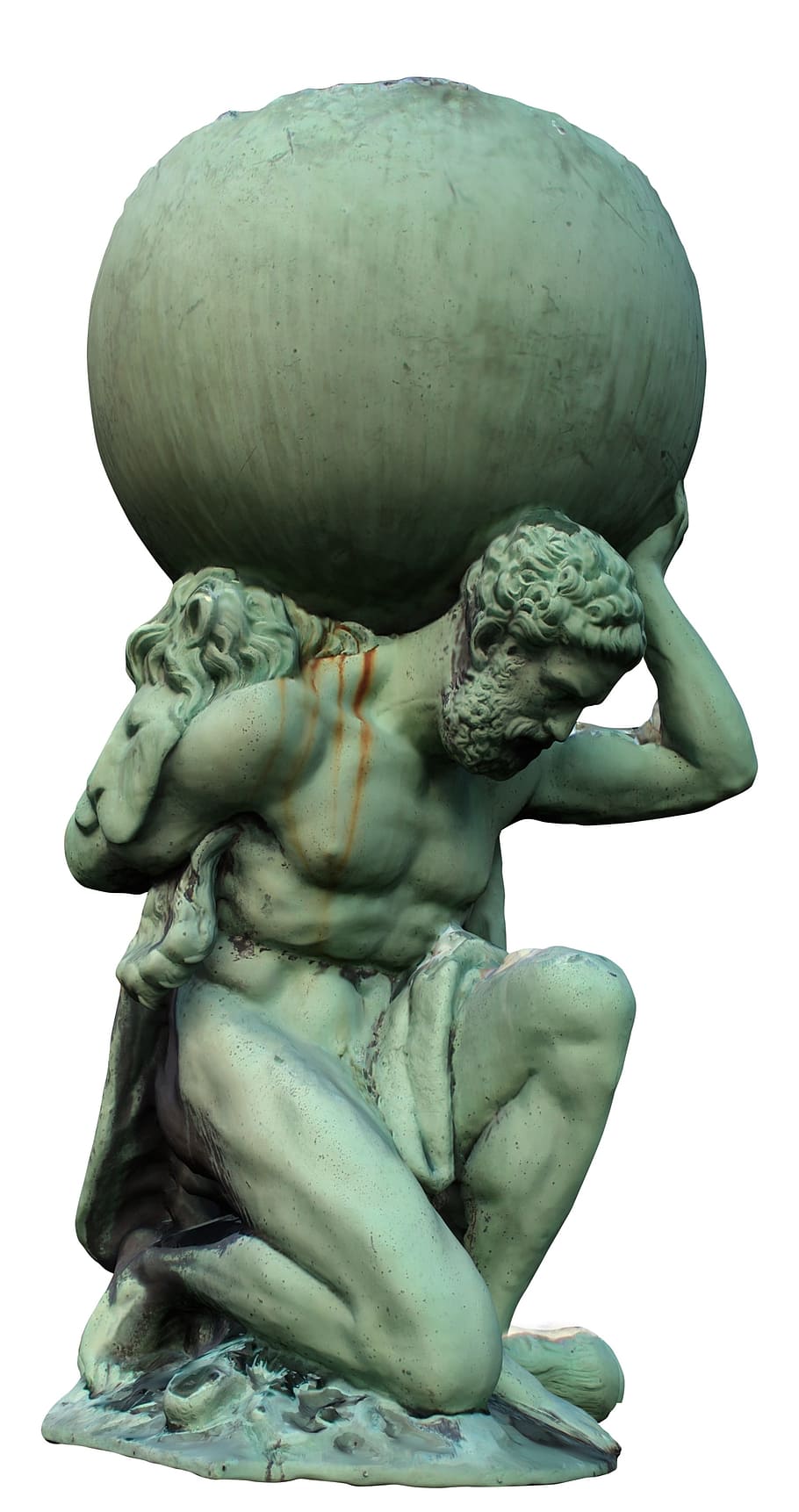atlas estatua de hormigón, atlas, escultura, mito, histórico, monumento, hombre, estatua, mitología, clásico