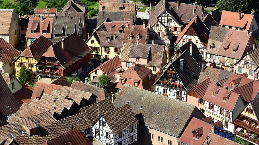 kaysersberg, alsace, france, village, historical houses, half-timbered house, romance, tourist destinations, historical monuments, german architecture