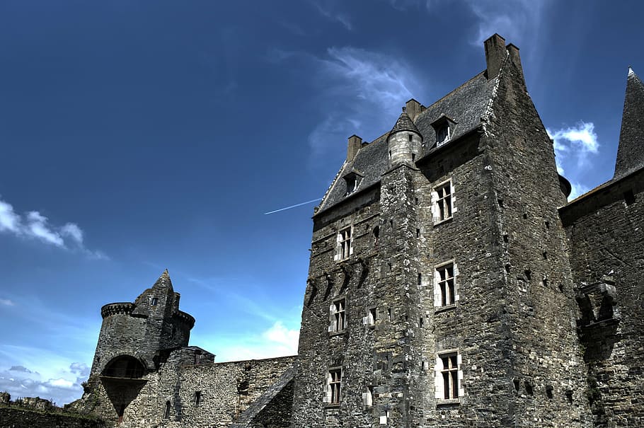 fortification, castle, citadel, monument, old, middle ages, brittany, pierre, france, architecture