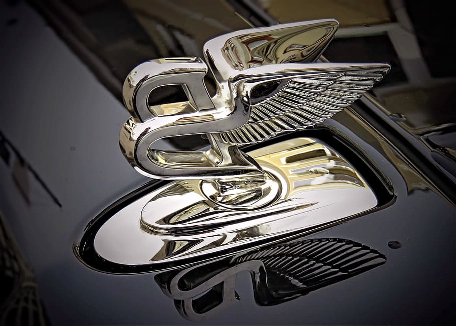 cool figure, flying b, bentley, british car brand, luxury car, ornament, trademarks, wing, chrome, shiny